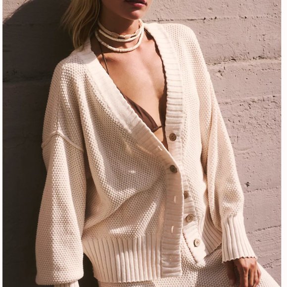 BEST Free People Hailee Cardi Set - Powder Sand - Picture 10 of 10